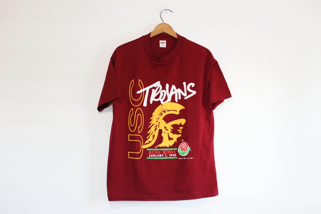 Vintage USC Trojans University of Southern California 1990 Rose Bowl T Shirt Large