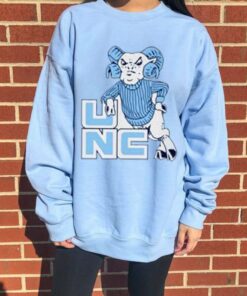 Vintage Unc Ram Sweatshirt, UNC Tar Heels Shirt, NCAA UNC Tar Heels, Distressed Carolina Sweatshirt, Carolina Student gift, Carolina Shirt