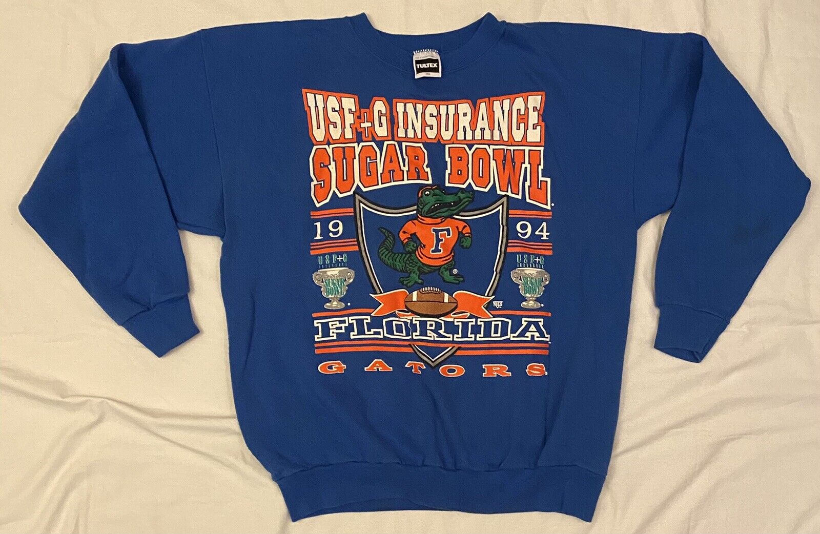 Vintage University Of Florida Sweatshirt, 1998 90S Usa American College Apparel Gators Long Sleeve Graphic Crewneck Sweater