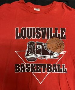 Vintage University Of Louisville Cardinals Converse Sneakers T-Shirt