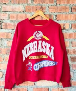 Vintage University Of Nebraska Cornhuskers Football Sweatshirt, Nebraska Cornhuskers Sweater, Gift For Her, Gift For Him