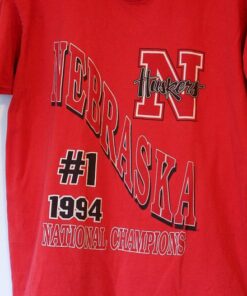 Vintage University Of Nebraska Cornhuskers Huskers Football Championship T Shirt 1994