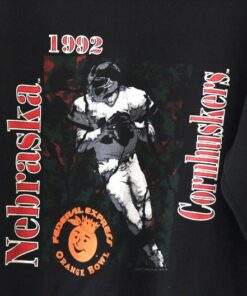 Vintage University Of Nebraska Cornhuskers Huskers Football Orange Bowl 1992 Sweatshirt