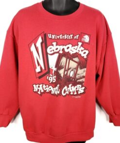 Vintage University Of Nebraska Cornhuskers Huskers National Champions 1994 Sweatshirt, Unisex Hoodie
