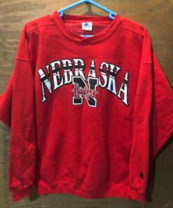 Vintage University Of Nebraska Cornhuskers NCAA Starter Red 1980S Crewneck Sweatshirt