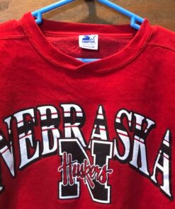 Vintage University Of Nebraska Cornhuskers NCAA Starter Red 1980S Crewneck Sweatshirt