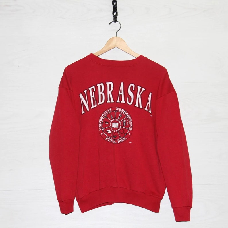 Vintage University Of Nebraska Cornhuskers National Champions Sweatshirt Nebraska Cornhuskers University Football NCAA College T-Shirt