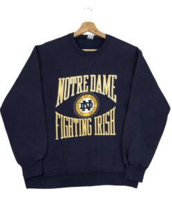 Vintage University Of Notre Dame Fighting Irish Emblem Logo Sportswear Sweatshirt