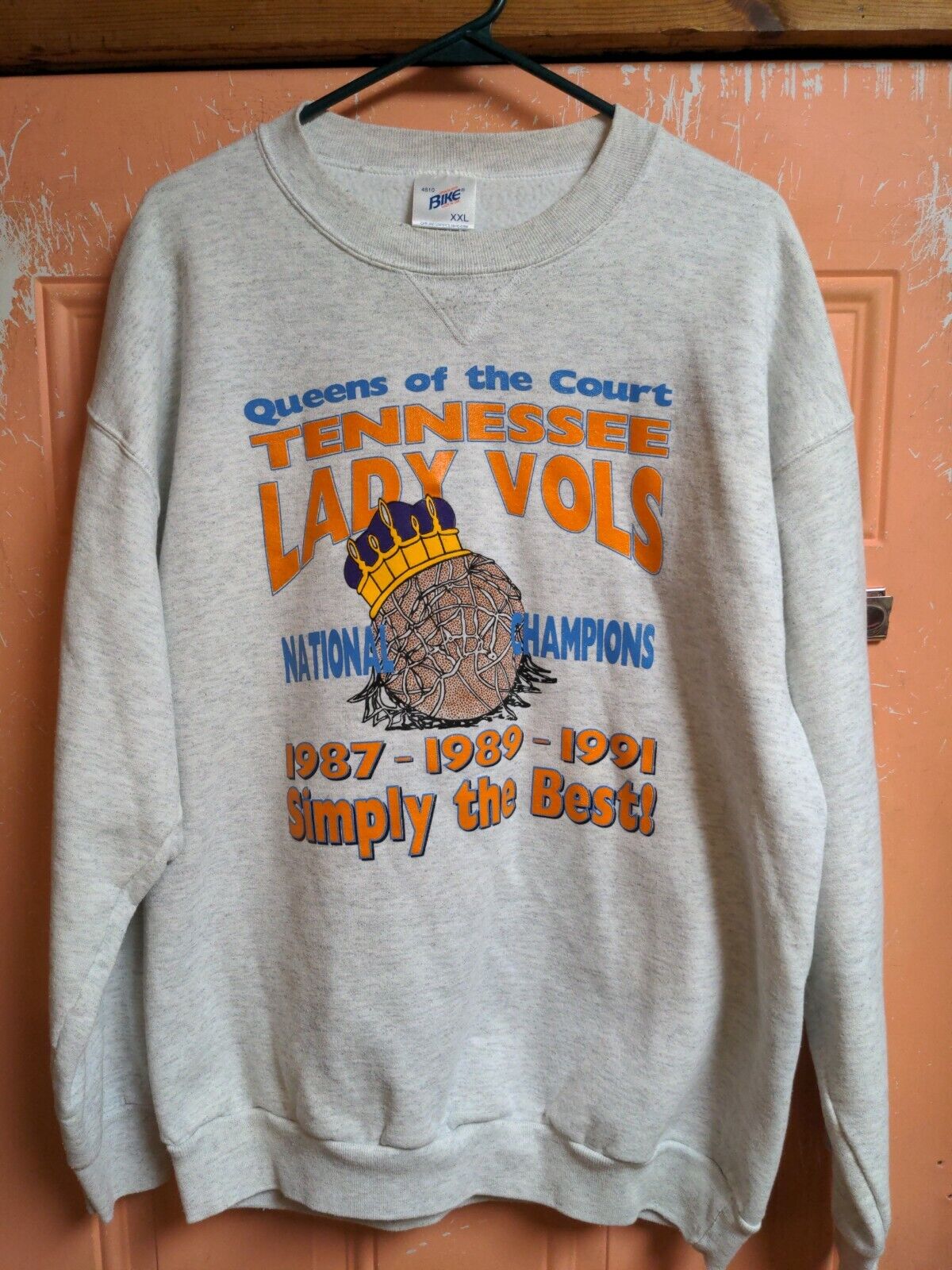 Vintage University Of Tennessee Lady Vols Basketball Champions Sweatshirt 1987 1989 1991 Simply The Best