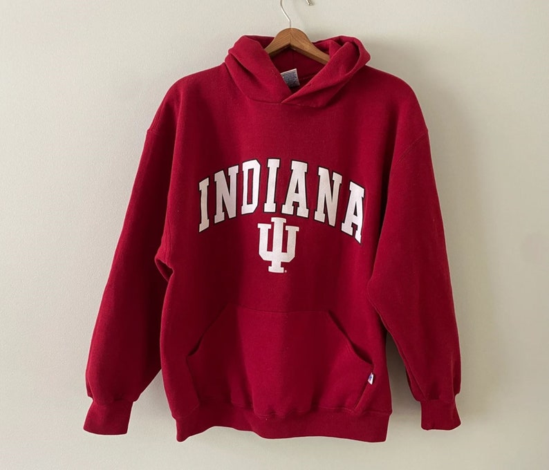Vintage University of Indiana Hoosiers Hoodie Sweatshirt, Indiana Hoosiers Sweater
