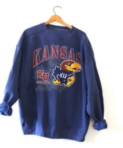 Vintage University of Kansas Jayhawks Sweatshirt, Kansas Jayhawks Sweater, Vintage 90s Shirt, Gift for Her, Gift For Him