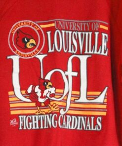 Vintage University of Louisville Cardinals Sweatshirt, Louisville Cardinals Sweater, Vintage 90s Shirt, Gift for Her, Gift For Him