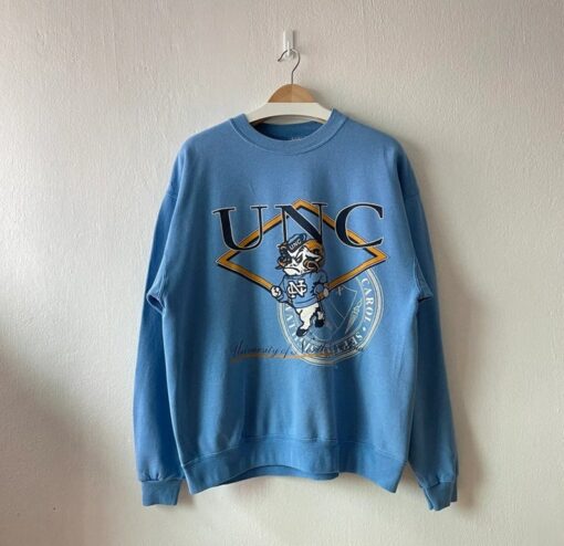 Vintage University of North Carolina Tar Heels Crewneck Sweatshirt, Vintage 90s Shirt, North Carolina Shirt, Gift For Her, Gift For Him