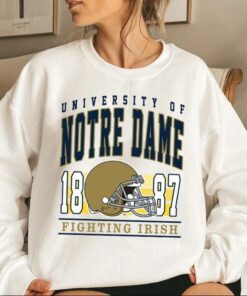 Vintage University of Notre Dame 1887 Football Shirt, Notre Dame University, Football Notre Dame Shirt, State Sweatshirt, College Sweatshirt