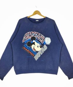 Vintage Walt Disney Mickey Mouse Georgetown Hoyas Sweatshirt Collegium University