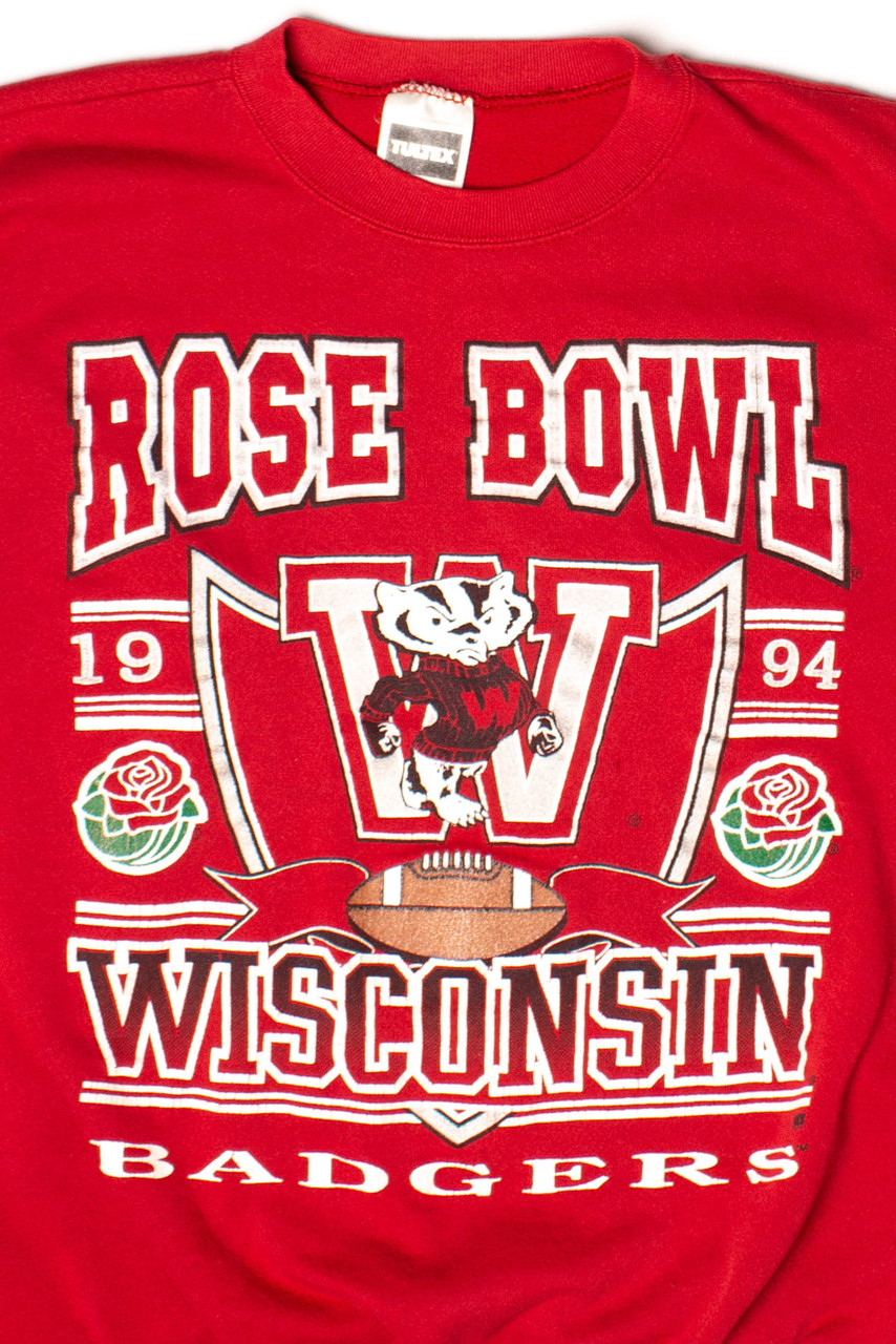 Vintage Wisconsin Badgers Rose Bowl Sweatshirt (1994), Vintage Wisconsin Sweatshirt Gifts For NCAA Fans