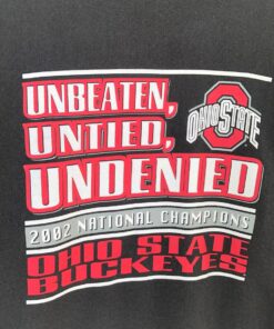 Vintage Y2K Ohio State Buckeyes 2002 National Champions BigLogo Printed Sweatshirt