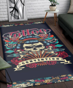 Vintage Tattoo Festival Printed Rug Home Decor Gift Ideas