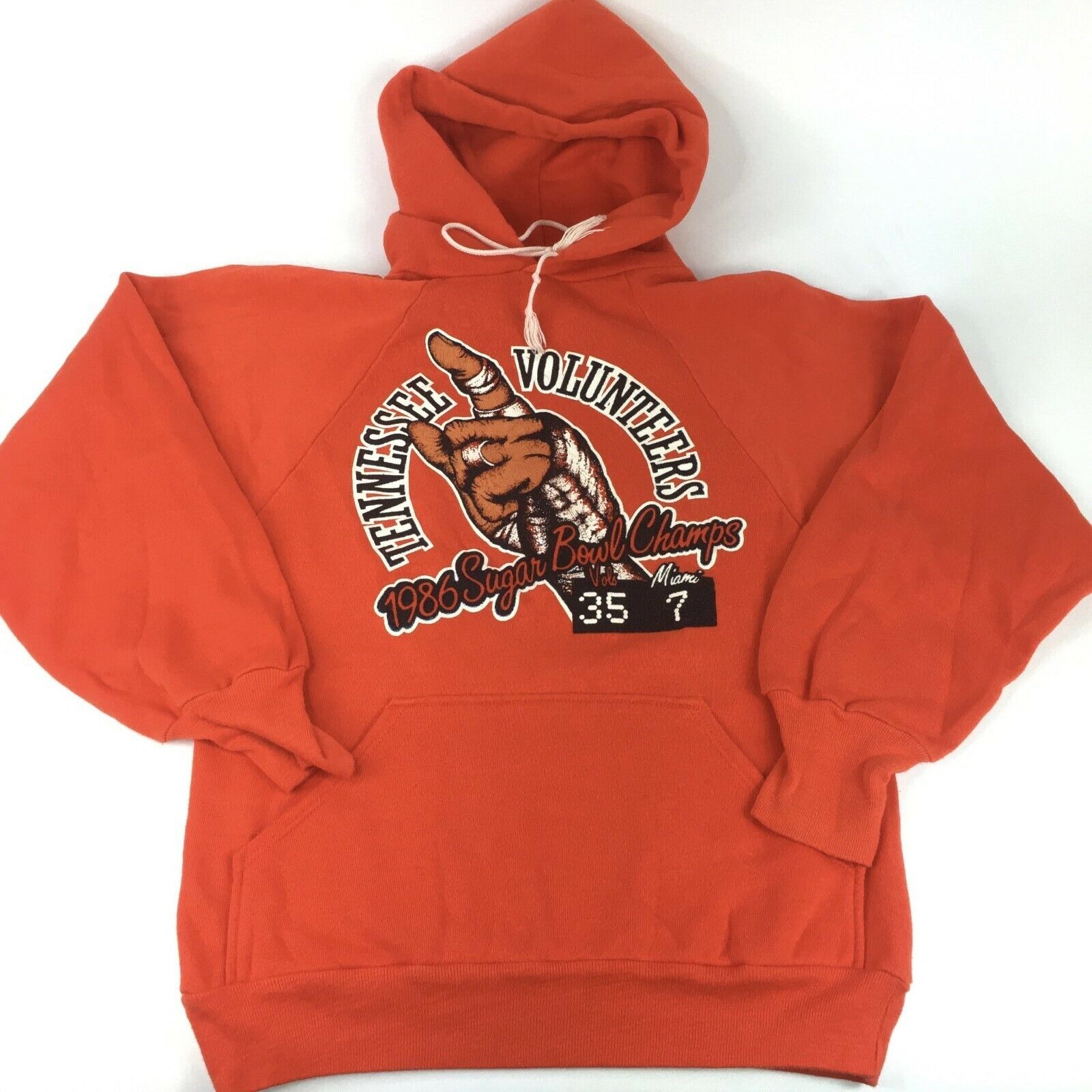 Vtg 1986 Tennessee Volunteers Sugar Bowl Champs Sweatshirt UT Vols Pullover Hoodie T Shirt Reprinted