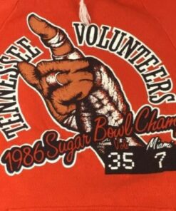 Vtg 1986 Tennessee Volunteers Sugar Bowl Champs Sweatshirt UT Vols Pullover Hoodie T Shirt Reprinted