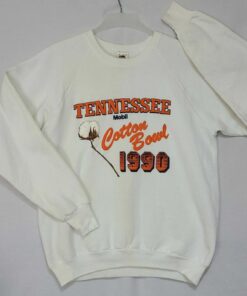 Vtg 1990 Tennessee Vols Mobil Cotton Bowl Puffy Graphic Sweatshirt