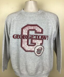 Vtg 90s Georgetown University Hoyas Crewneck Sweatshirt Made In USA