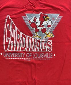Vtg 90s U Of L Cardinals T Shirt Louisville Single Stitch Streetwear