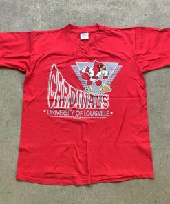 Vtg 90s U Of L Cardinals T Shirt Louisville Single Stitch Streetwear