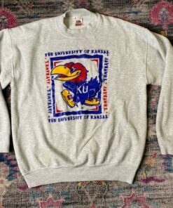 Vtg KU Jayhawks Kansas University Pullover Sweatshirt