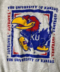 Vtg KU Jayhawks Kansas University Pullover Sweatshirt