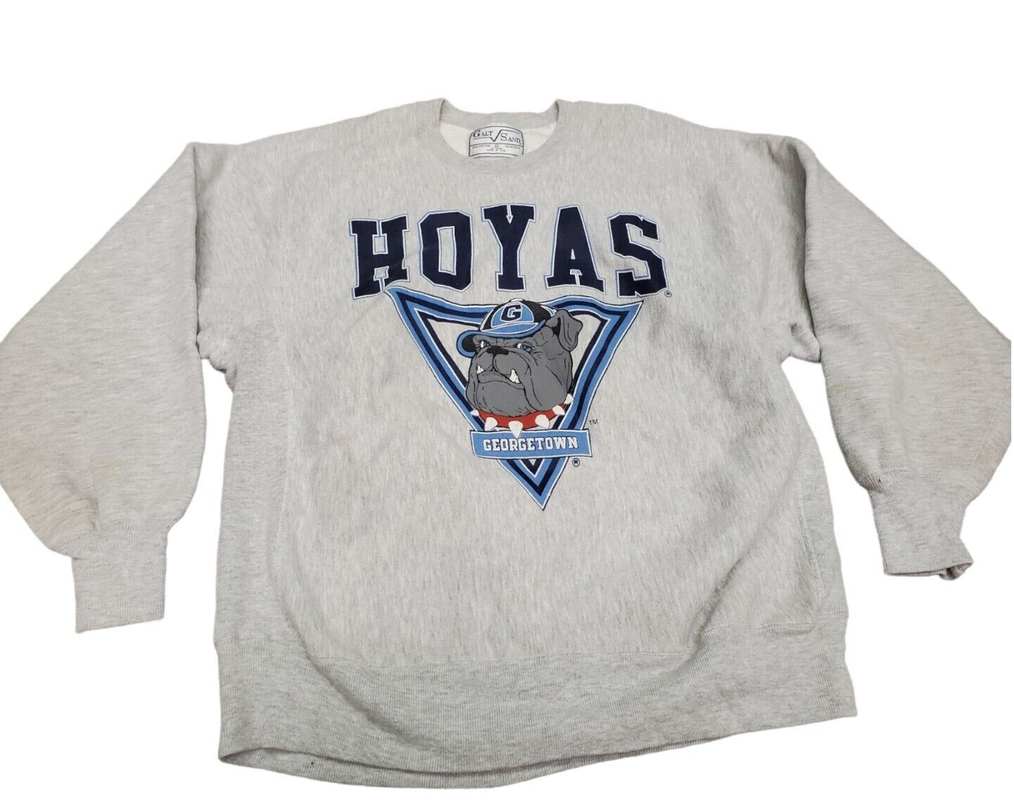 Vtg University Reverse Weave Sweatshirt Galt Sand Xl Georgetown