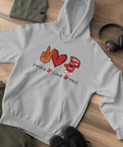 Peace Love WKU - Western Kentucky University Hilltoppers WKU Ncaa College Hoodie