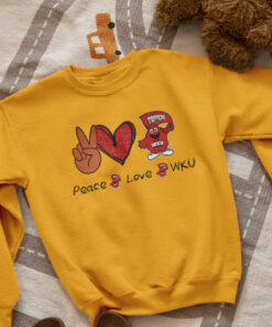 Peace Love WKU - Western Kentucky University Hilltoppers WKU Ncaa College Hoodie
