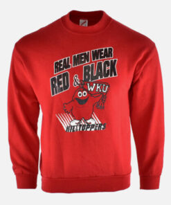 Western Kentucky Hilltoppers Real Men Wear Black Red WKU College Sweatshirt