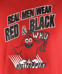 Western Kentucky Hilltoppers Real Men Wear Black Red WKU College Sweatshirt