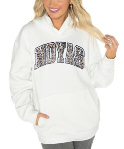 White Georgetown Hoyas Good Catch Premium Fleece Pullover Hoodie