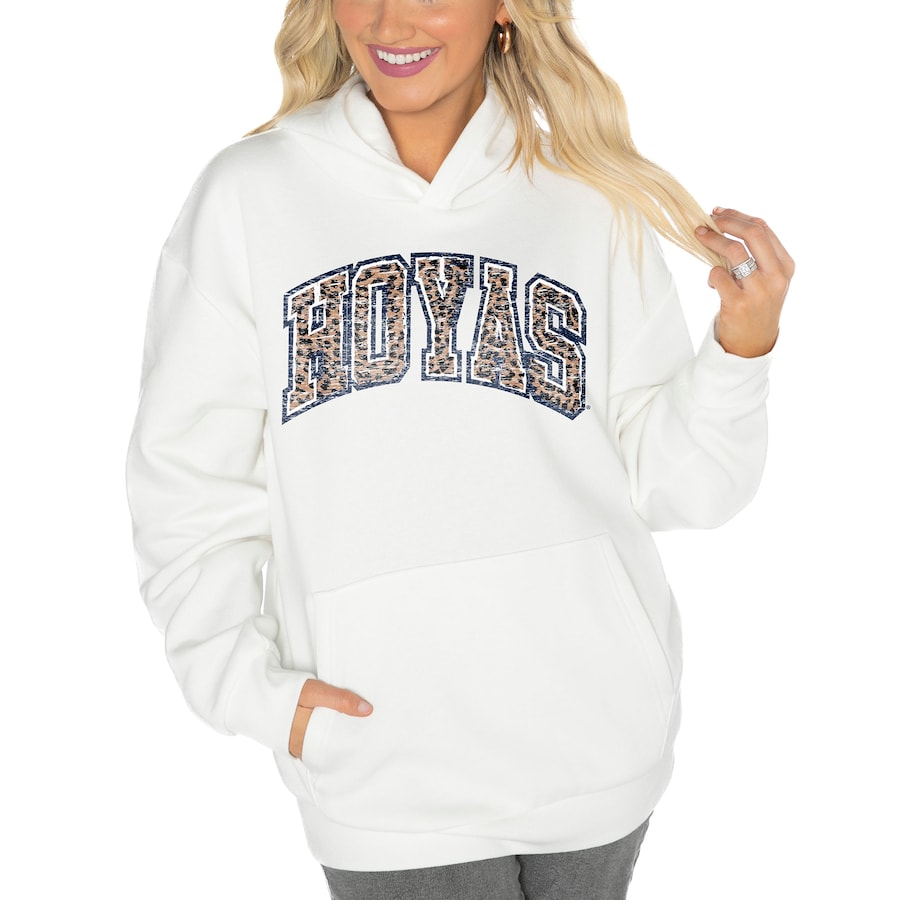 White Georgetown Hoyas Good Catch Premium Fleece Pullover Hoodie
