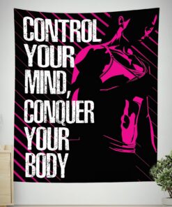 Women Gym Banner Flag Tapestry Home Decor Motivational Quotes