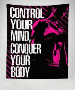 Women Gym Banner Flag Tapestry Home Decor Motivational Quotes