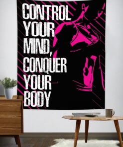 Women Gym Banner Flag Tapestry Home Decor Motivational Quotes