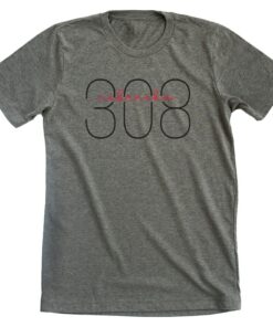 Women'S Premium Nebraska Huskers Shirt, 308 Area Code, Nebraska Shirt Cornhuskers T Shirt Nebraska Cornhusker Tshirt