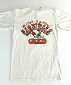 Womens Cardinals T Shirt Football Shirt Top White Red University Of Louisville