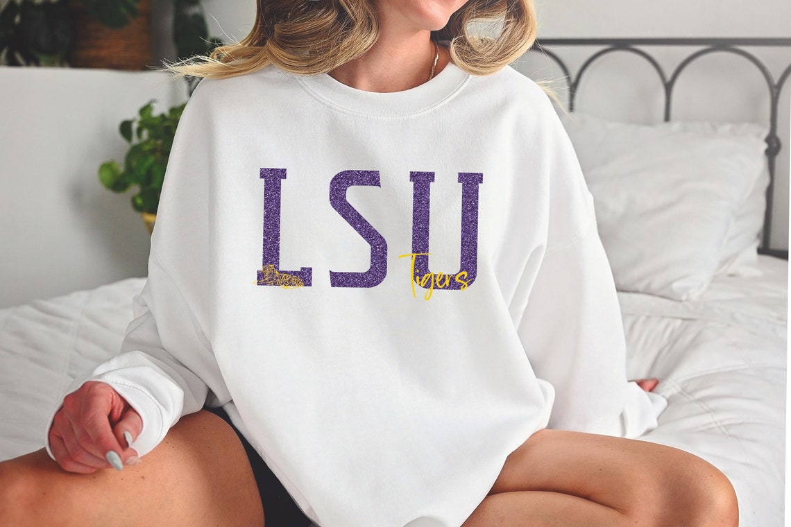 Womens LSU Football Sweatshirt