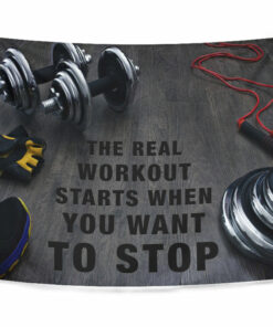 Workout Stylish Home Gym Decor Banner Flag Tapestry