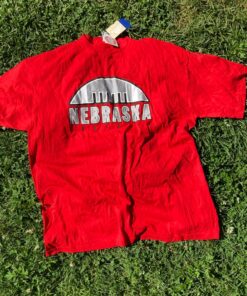 Y2K Nebraska Football Red Xxl Adidas Athletic Cotton Crewneck Graphic Sports Shirt Shirt