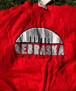 Y2K Nebraska Football Red Xxl Adidas Athletic Cotton Crewneck Graphic Sports Shirt Shirt