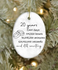 Year Anniversary Gift, Custom Anniversary Countdown, Couple Gift, Wedding Gift, Newlywed Ceramic Ornament, Parents Grandparents Anniversary