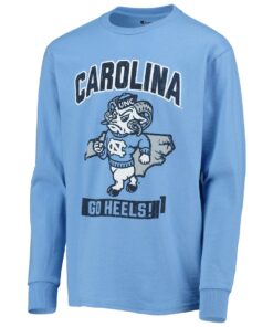 Youth Champion Carolina Blue North Carolina Tar Heels Strong Mascot Team Shirt