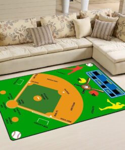 Baseball Rug for Bedroom, Baseball Area Rugs