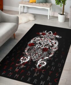 Viking Style Tyr Tattoo Area Rug Viking Area Rug